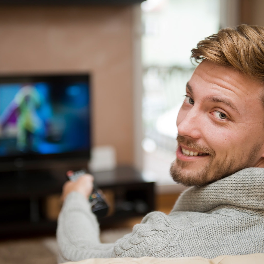 Man Watching TV