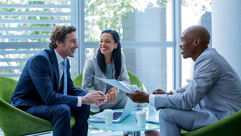 Business people discussing in office